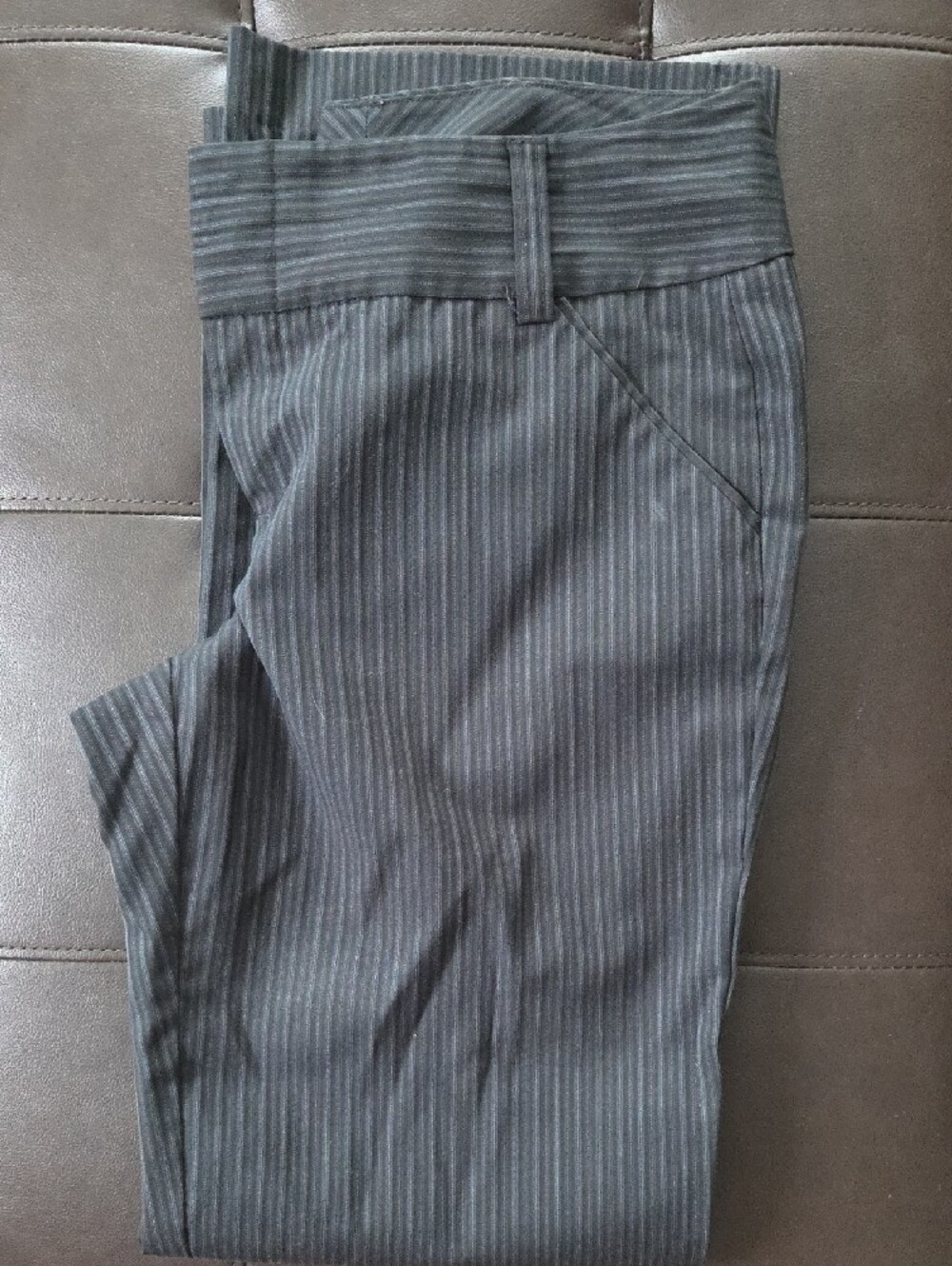 Daisy Fuentes Black Pinstripe Dress Pants
